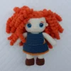 Boneca Amigurumi Merida (Mini Mim Criança)