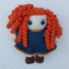 Boneca Amigurumi Merida (Mini Mim Criança)